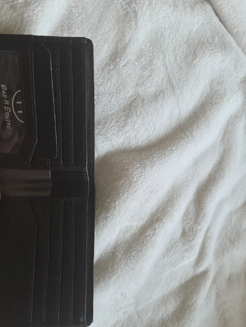 Brown Tooled Leather & Hair-on Hide Bi-Fold Wallet